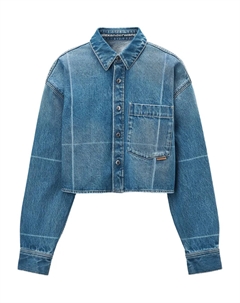 Рубашка с выцветшей линией сгиба, синий Alexander wang