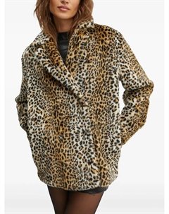 Шуба из искусственного меха с леопардовым принтом, желтый Bardot