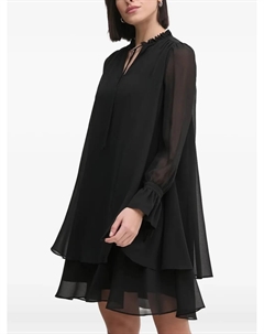 Многослойное мини-платье с оборкой на шее, черный Joop