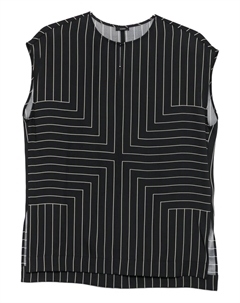 Топ без рукавов в геометрическую полоску, черный Joseph