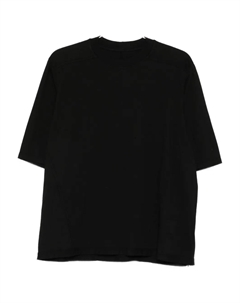 Топ с короткими рукавами и драпированным подолом, черный Rick owens drkshdw