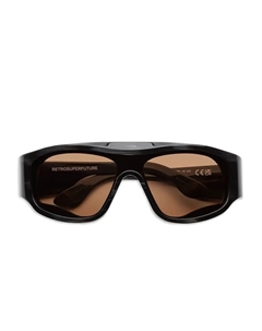 Солнцезащитные очки с круглыми линзами, тонированные, черный Retrosuperfuture