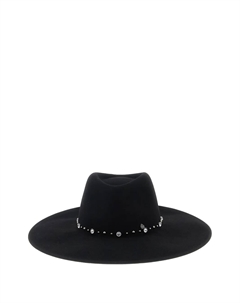 Широкополая шляпа, украшенная кристаллами, черный Maison michel