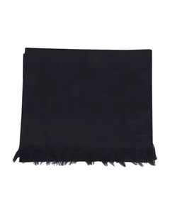 Шерстяной шарф с бахромой, синий Weekend max mara