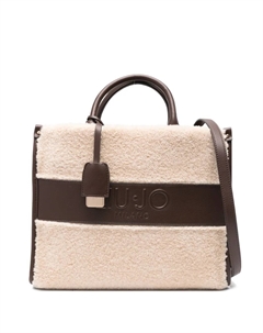 Сумка-шоппер с эффектом овчины, нейтральный Liu jo