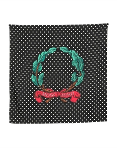 Шарф в горошек, черный Moschino