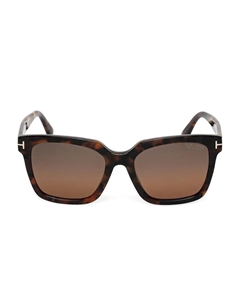 Солнцезащитные очки в квадратной оправе, коричневый Tom ford eyewear