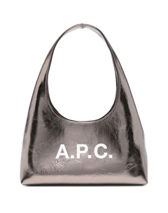 Маленькая сумка через плечо с металлическим логотипом, серебряный A.p.c.