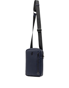 Сумка-мессенджер с застежкой-молнией и логотипом, синий Liu jo