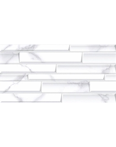 Керамическая плитка Calacatta bianco Bricks Rel 33 настенная 31,5х63 Керлайф