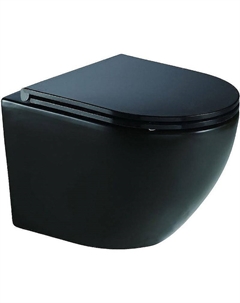 Унитаз Merzbach 041 XL MT-BL 10000008269 подвесной Черный матовый с сиденьем Микролифт Weltwasser