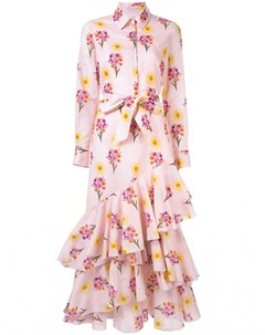 Borgo de nor платье рубашка с цветочным принтом и оборками 12 розовый Borgo de nor
