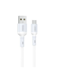 Кабель Micro USB(Bm)-USB(Am), экранированный, быстрая зарядка, 2.4А, 1 м, белый, HOCO Prime X65 (6931474753335) Hoco