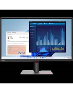 Монитор 27" T27p-30 IPS, 3840x2160 (16:9), 350кд/м2, 4 мс, 178°/178°, HDMI, DisplayPort, USB Type-C, USB-Hub, черный (63A9GAR1CB) Lenovo