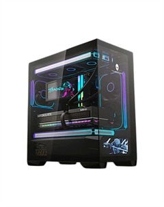 Корпус ThundeRobot Black Warrior, M-ATX, 6.2" screen, Mid Tower, чёрный Thunderobot