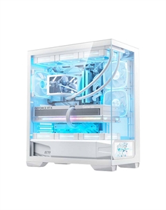 Корпус ThundeRobot Black Warrior, M-ATX, 6.2" screen, Mid Tower, белый Thunderobot