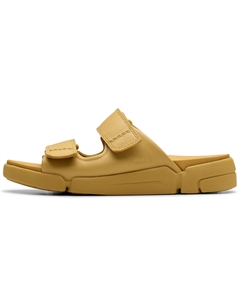 Тапочки-слайды женские желтые Clarks