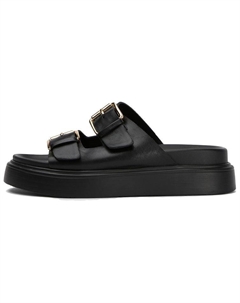 Женские тапочки-слайды на резиновой подошве, Black Tony bianco