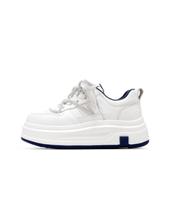 Износостойкие низкие кроссовки для скейтбординга женские, белые, синие C°banner