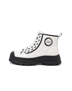 Женские ботинки Martin кожаные с усиленным носком, бело-черный Daphne