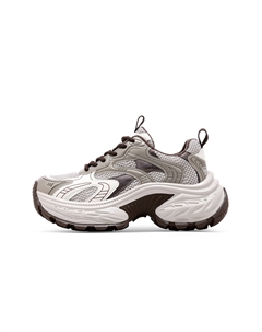 Женские серые кроссовки Zongzi с противоскользящим и износостойким эффектом, увеличивающие рост, Gray Brown C°banner