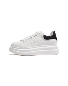 Женские нескользящие износостойкие низкие кроссовки для скейтбординга, White/Silver Camel