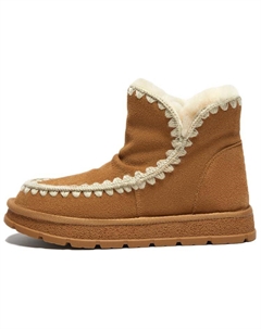 Теплые короткие зимние сапоги женские, Brown Bata