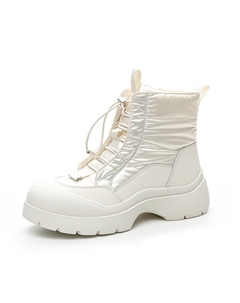 Теплые короткие зимние сапоги женские, Ecru Ouumeis