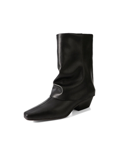 Ботильоны женские на среднем каблуке 3–5 см, Black Unlined Echo&yolo