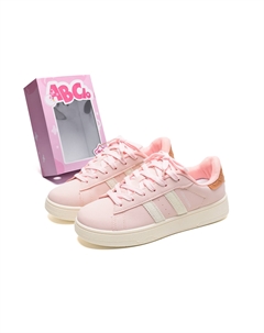 Нескользящие амортизирующие низкие кроссовки для скейтбординга, увеличивающие рост, женские, розовые, белые Abcio