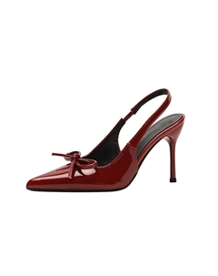 Женские туфли на высоком каблуке, Burgundy 7Cm Bigtree