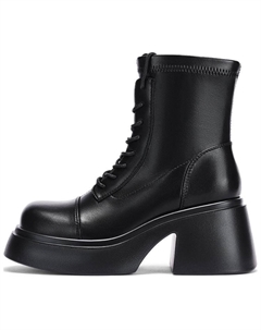 Женские ботинки Martin высокие с блочным каблуком, черный Daphne