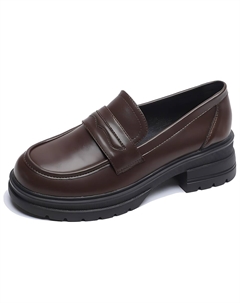 Лоферы женские коричневые Weishibangwei