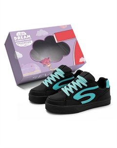 Износостойкие, легкие и дышащие низкие кроссовки для скейтбординга унисекс, Black Lake Green 7 sevfun