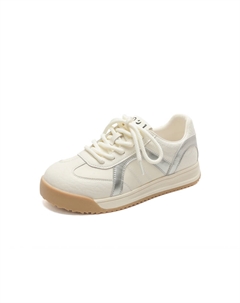 Низкие, амортизирующие, износостойкие женские кроссовки для скейтбординга цвета экрю, Ecru Josiny