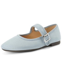 Туфли Мэри Джейн на плоской подошве 1 см, синие женские Weishibangwei