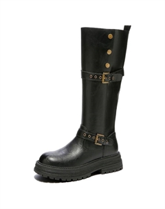 Сапоги до колена 4,5 см женские, Black 15 mins