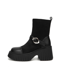 Ботильоны женские 7,5 см, черные Weishibangwei