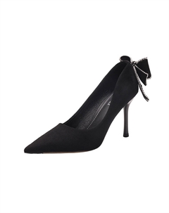 Туфли на высоком тонком каблуке женские, черные Bigtree