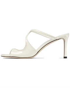 Мюли Anise 75 мм из лакированной кожи, Latte Jimmy choo