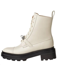 HERMES Ботильоны Funk 5 см женские белые Hermès