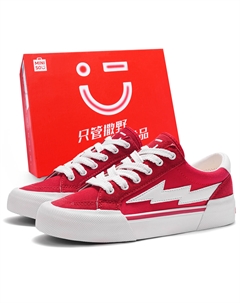 Низкие кроссовки для скейтбординга Lightning Vengeance Storm Collection унисекс, White Red Miniso