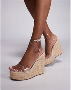 Эспадрильи Tamika на танкетке, прозрачные Asos design