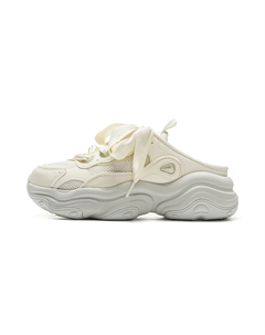 Женские сандалии Honey MULE с застежкой-молнией, бежевые Li-ning