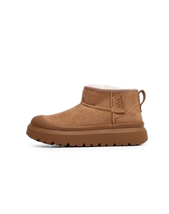 Теплые, увеличивающие рост, нескользящие короткие зимние ботинки унисекс цвета верблюжий, Camel Hong kong meng