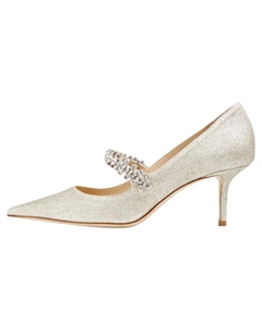 Туфли-лодочки Bing 65 мм с блестками, White Gold Jimmy choo