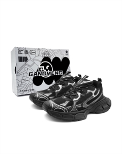 Массивные кроссовки унисекс, низкие, серебристые, Black Hong kong meng