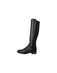 Контрастные сапоги до колена, Black Stuart weitzman
