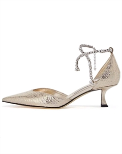 Туфли Stevie Slim Heel на высоком каблуке 5 см, женские, шампанского цвета, золотистые, Original Shoe Box Included Jimmy choo