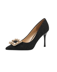 Женские туфли на тонком каблуке и высоком каблуке, Black Bigtree